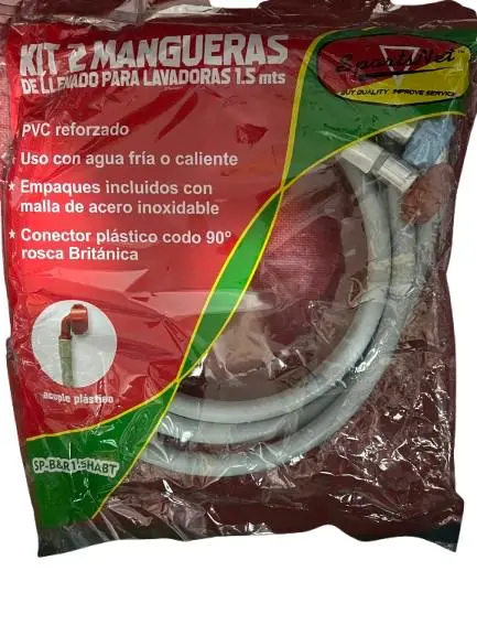JUEGO MANGUERA ENTRADA SPARTSNET ROSCA ROJA Y AZUL 1.50M CKD91363