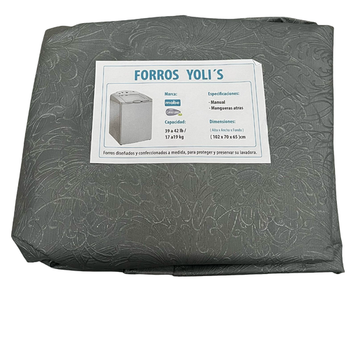 [AN90432X] FORRO PARA LAVADORA - MANUAL MANGUERAS ATRÁS 39-42LB/17-19KG (102X70X65) CM CARGA SUPERIOR MABE GRIS CKD90432