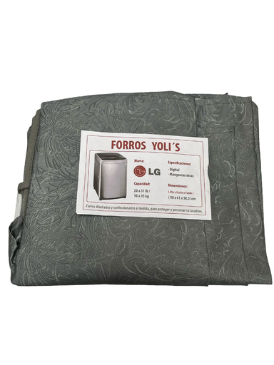 [AN90481X] FORRO PARA LAVADORA MANUAL - DIGITAL Y MANGUERAS ATRÁS 20-31LB 10-15KG (98X61X58,5) CM CARGA SUPERIOR LG GRIS CKD90481