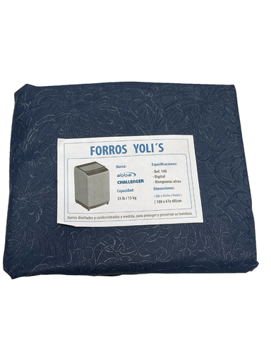 [AN90474X] FORRO PARA LAVADORA MANUAL - DIGITAL Y MANGUERAS ATRÁS - REF. 140-33LB/15KG (100X61X60) CM CARGA SUPERIOR CHALLENGER AZUL CKD90474