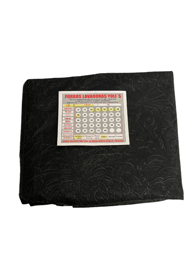 [AN90480X] FORRO PARA LAVADORA MANUAL - DIGITAL Y MANGUERAS ATRÁS 14-19LB/7-9KG (88X55X55) CM CARGA SUPERIOR NEGRO LG CKD90480
