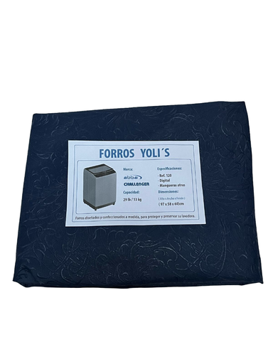 [AN90471X] FORRO PARA LAVADORA MANUAL - DIGITAL Y MANGUERAS ATRÁS - REF. 120-29LB/13KG (97X58X60) CM CARGA SUPERIOR AZUL CHALLENGER CKD90471