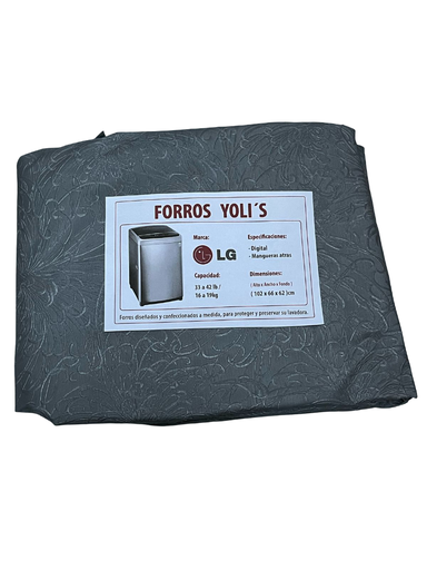 [AN90487X] FORRO PARA LAVADORA MANUAL - DIGITAL Y MANGUERAS ATRÁS 33-42LB16-19KG (102X66X62) CM CARGA SUPERIOR GRIS LG CKD90487