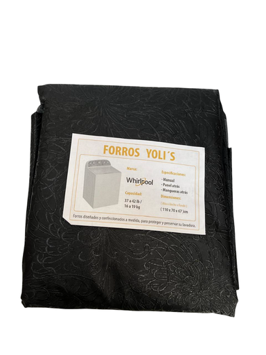 [AN90483X] FORRO PARA LAVADORA MANUAL - DIGITAL Y MANGUERAS ATRÁS 20-31LB/10-15KG (98X61X58,5) CM CARGA SUPERIOR NEGRO LG CKD90483