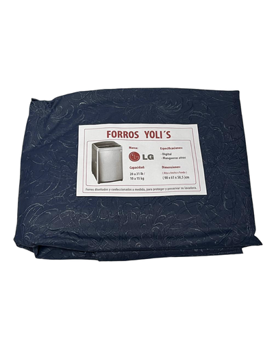 [AN90470X] FORRO PARA LAVADORA MANUAL - DIGITAL Y MANGUERAS ATRÁS  20-31LB/10-15KG (98X61X58,5)CM CARGA SUPERIOR LG AZUL CKD90470