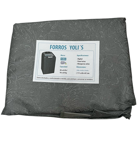 [AN90418X] FORRO PARA LAVADORA - DIGITAL CON PANEL Y MANGUERAS ATRÁS 40-44LB 18-20KG (111X68X65) CM CARGA SUPERIOR GRIS MABE CKD90418
