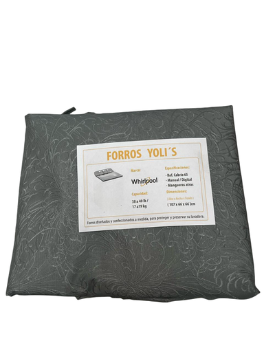 [AN90463X] FORRO PARA LAVADORA MANUAL - DIGITAL CABRIO 65 | 38-40LB/17-19 KG (107X66X66)CM CARGA SUPERIOR GRIS - WHIRLPOOL CKD90463